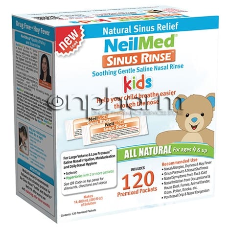 NeilMed Sinus Rinse Kids 120 Φακελάκια Ρινικών Πλύσεων 1 Product13054.Photo1.Original