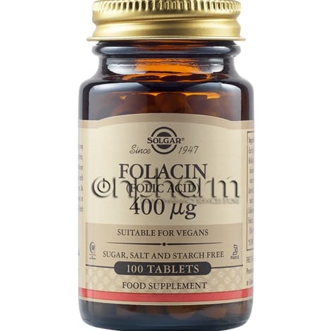 Solgar Folacin (Folic Acid) 400μg 100 Ταμπλέτες 1 Product15387.Photo1.Original
