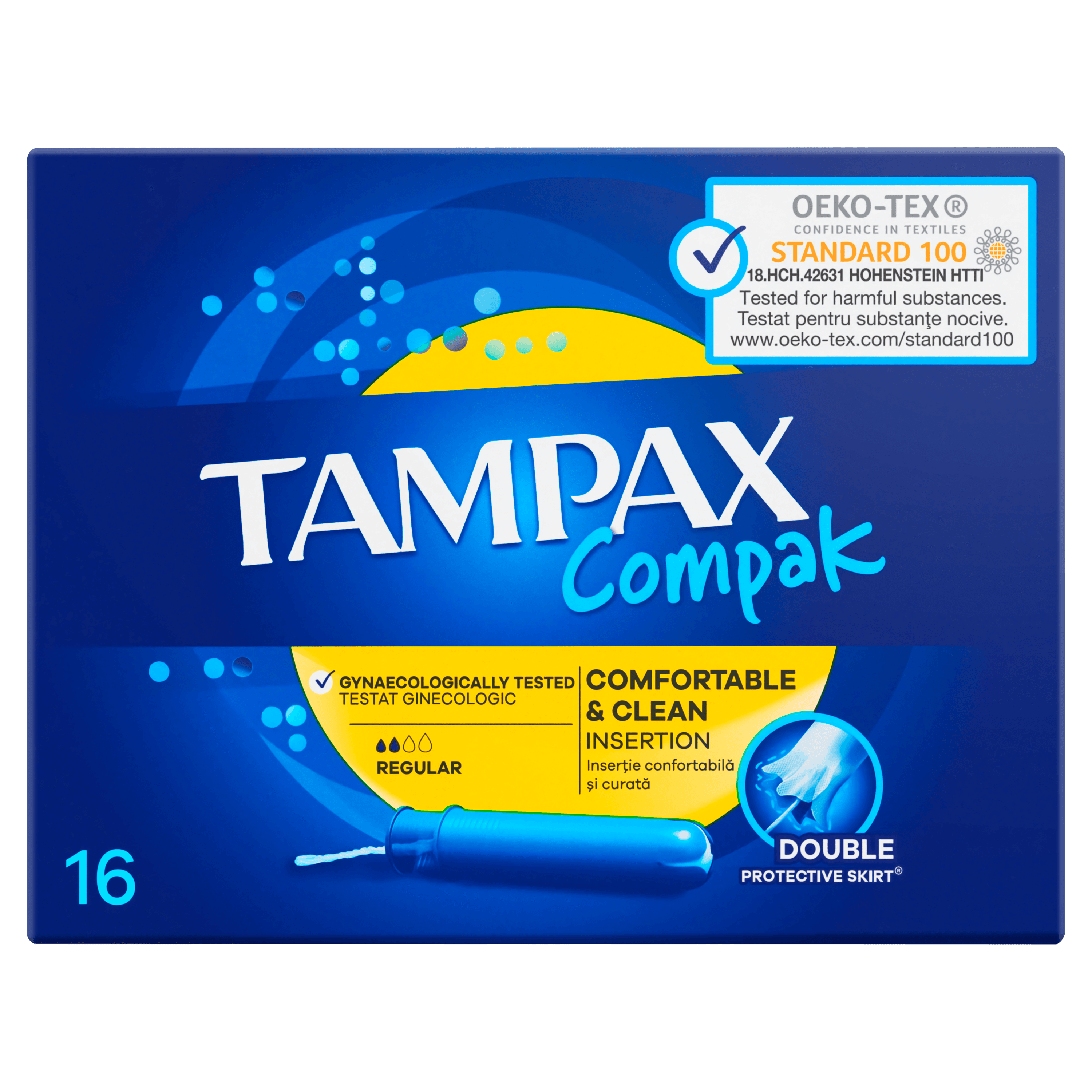 Tampax Compak Regular Ταμπόν Με Απλικατέρ 16 Τεμάχια 1 80762420_4015400219507_TAMPAX COMPAK REGULAR 6X16_PS