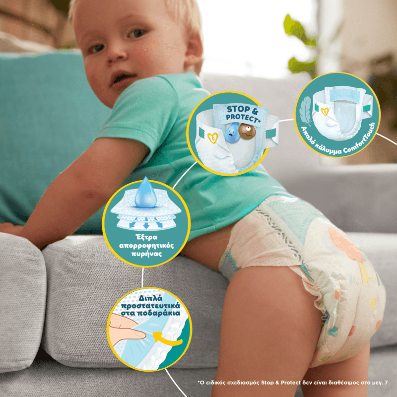 Pampers Active Baby Πάνα Μέγεθος 6 (13kg-18kg) - 128 Πάνες | onpharm.gr
