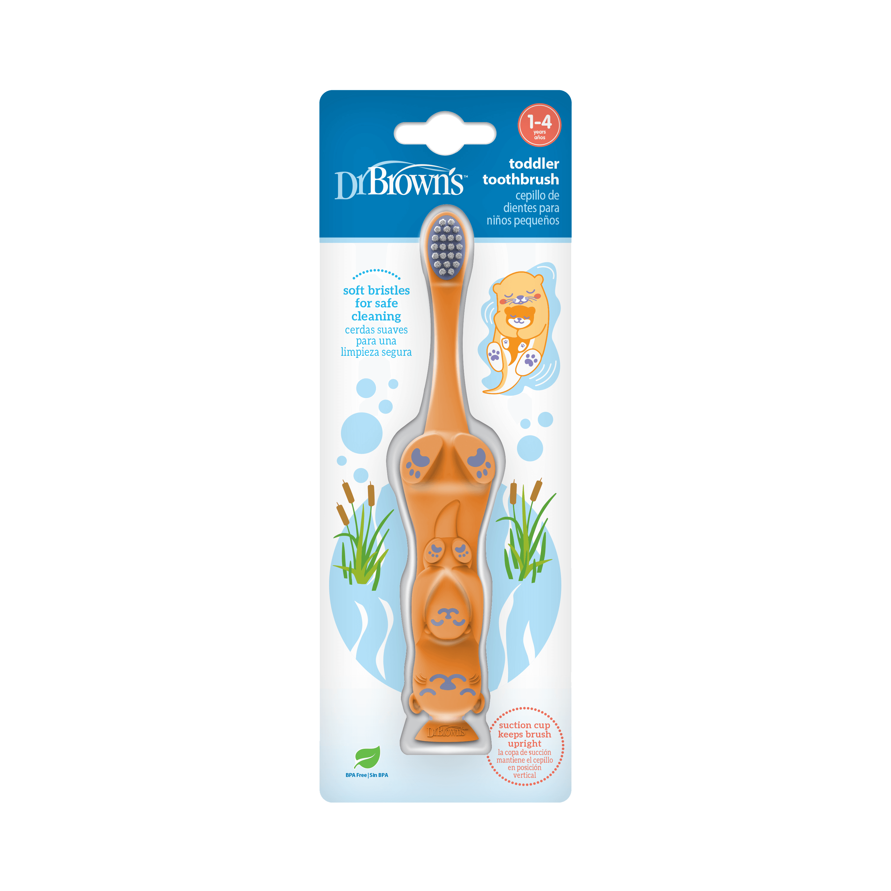 Dr. Brown's Οδοντόβουρτσα Πορτοκαλί Βίδρα 1-4 Ετών 1 Dr. Brown's Οδοντόβουρτσα Πορτοκαλί Βίδρα 1-4 Ετών