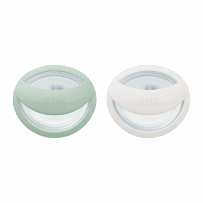 NUK MommyFeel Πιπίλα Σιλικόνης 0-9 Μηνών ΠΡΑΣΙΝΟ-ΜΠΕΖ 2 Τεμάχια