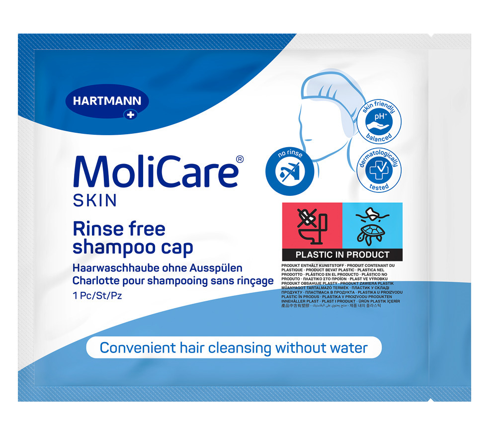 Hartmann MoliCare Skin Προεμποτισμένο Σκουφάκι Λουσίματος χωρίς Χρήση Νερού 1 Τεμάχιο 1 Hartmann MoliCare Skin Προεμποτισμένο Σκουφάκι Λουσίματος χωρίς Χρήση Νερού 1 Τεμάχιο