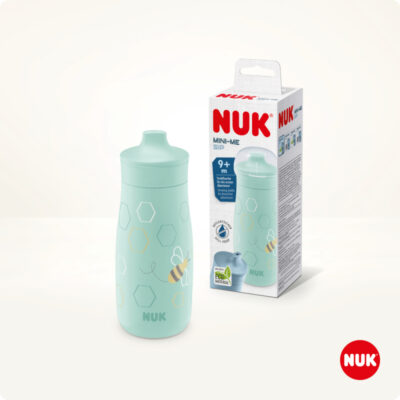 NUK Mini-Me Sip Παγουράκι 9+ Μηνών Bee Πράσινο 300ml