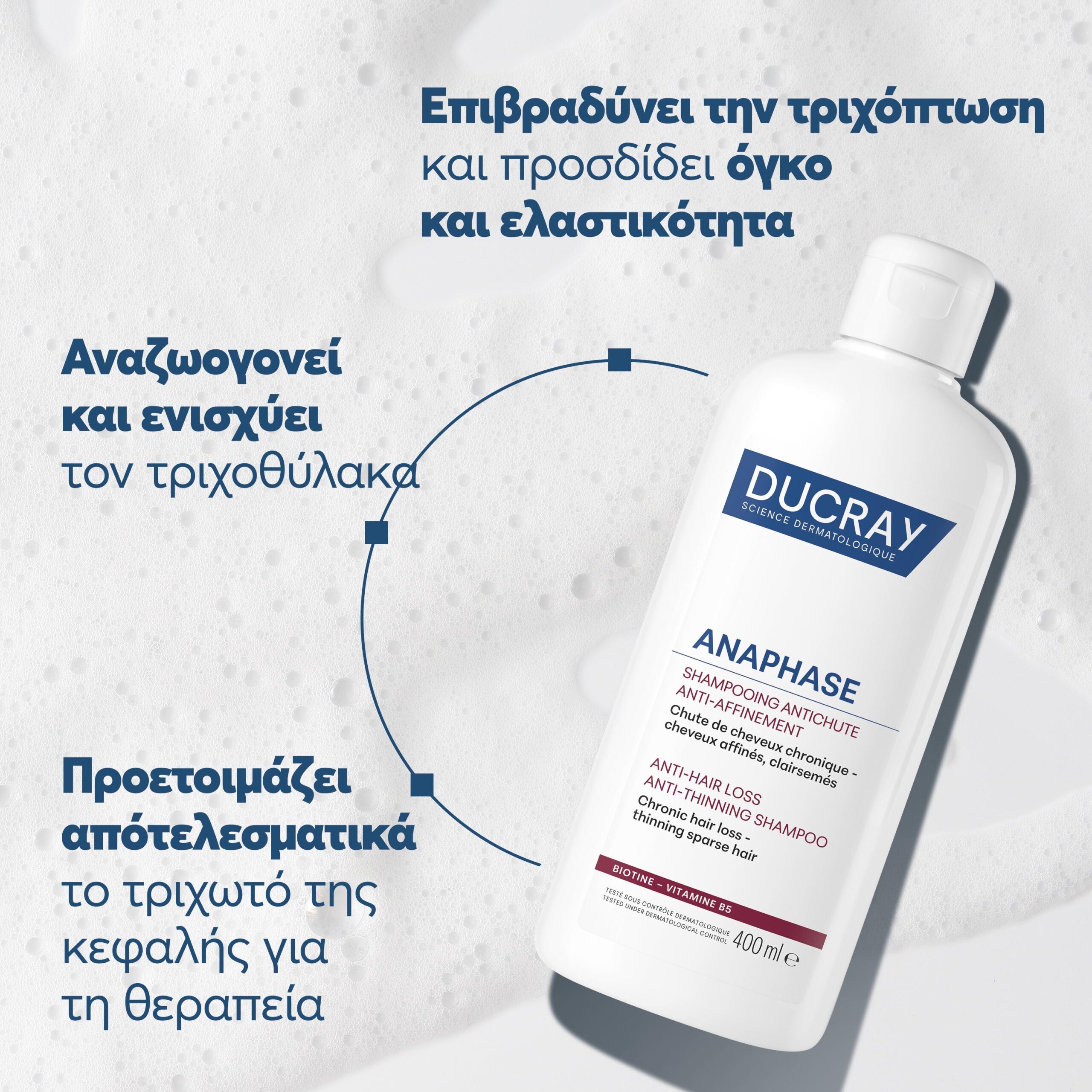Ducray Anaphase Σαμπουάν κατά της Xρόνιας Τριχόπτωσης 400ml 8 Ducray Anaphase Σαμπουάν κατά της Xρόνιας Τριχόπτωσης 400ml - Image 8