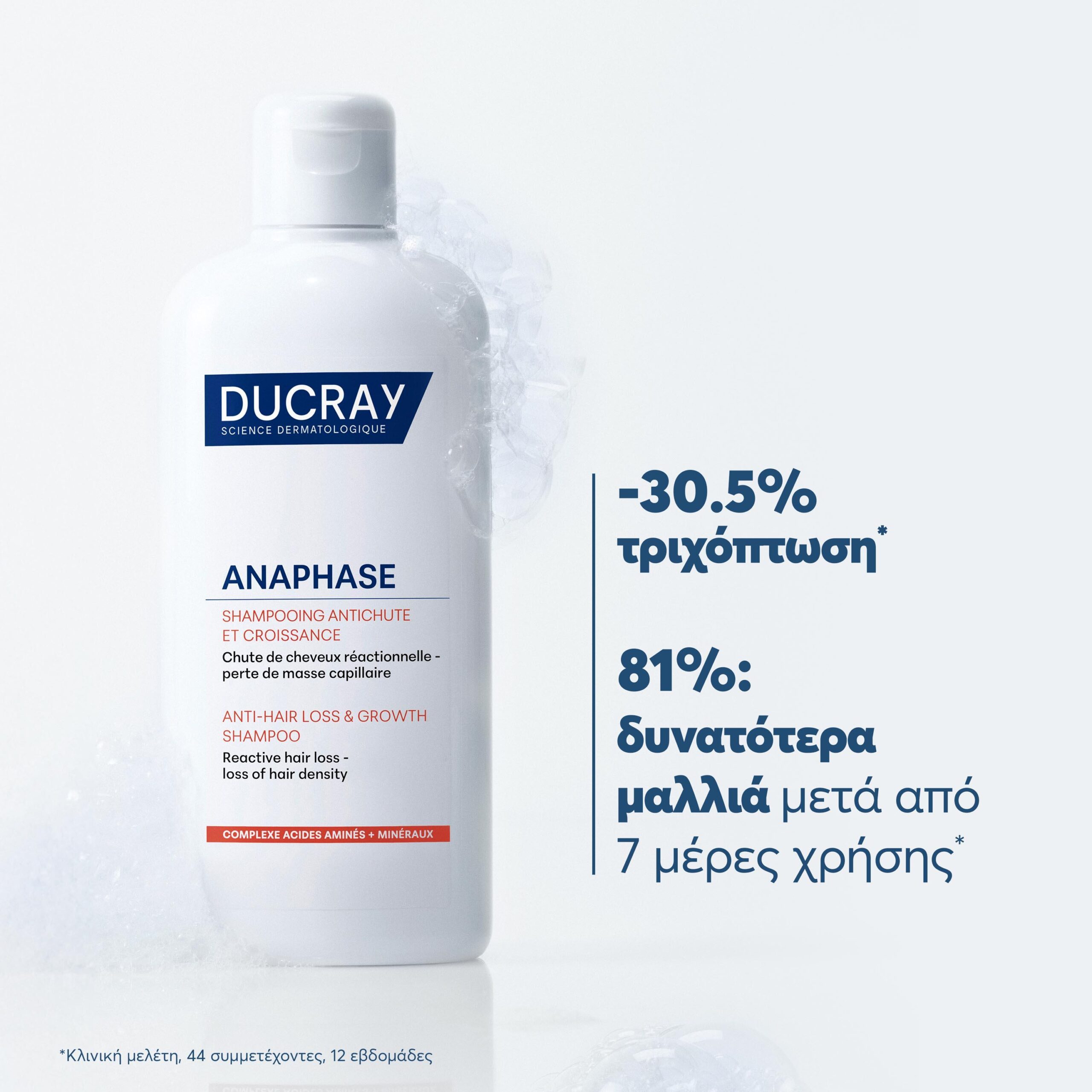 Ducray Anaphase Σαμπουάν κατά της Αντιδραστικής Τριχόπτωσης 200ml 6 Ducray Anaphase Σαμπουάν κατά της Αντιδραστικής Τριχόπτωσης 200ml - Image 6