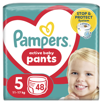 Pampers Pants Πάνα-Βρακάκι Μέγεθος 5 (11kg-17kg) - 48 Πάνες-Βρακάκι