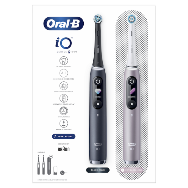 Oral-B iO 9 DUO Ηλεκτρικές Οδοντόβουρτσες - Black & Rose Quartz 1 Oral-B iO 9 DUO Ηλεκτρικές Οδοντόβουρτσες - Black & Rose Quartz