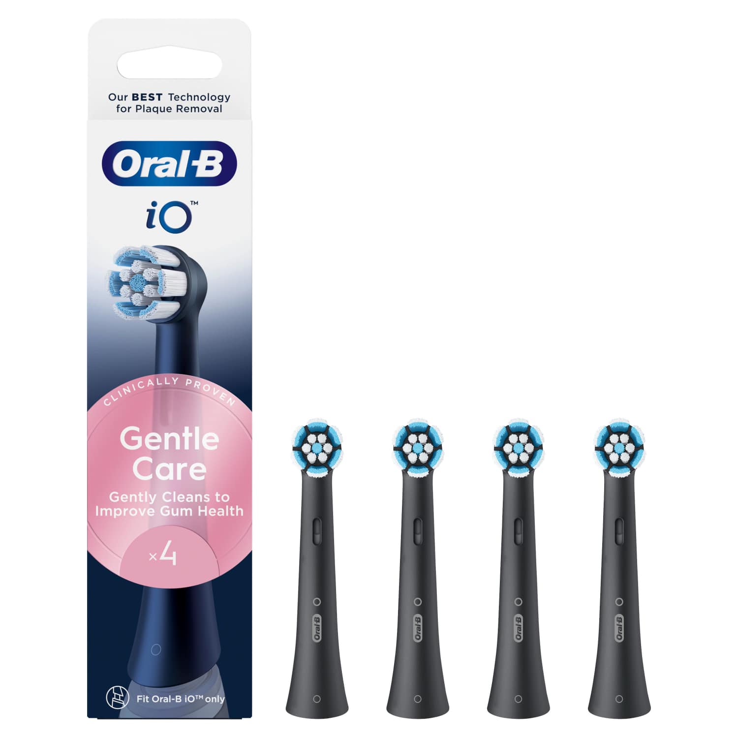 ORAL-B iO Gentle Care Μαύρες Ανταλλακτικές Κεφαλές Ηλεκτρικής Οδοντόβουρτσας 4 Τεμάχια 1 ORAL-B iO Gentle Care Μαύρες Ανταλλακτικές Κεφαλές Ηλεκτρικής Οδοντόβουρτσας 4 Τεμάχια