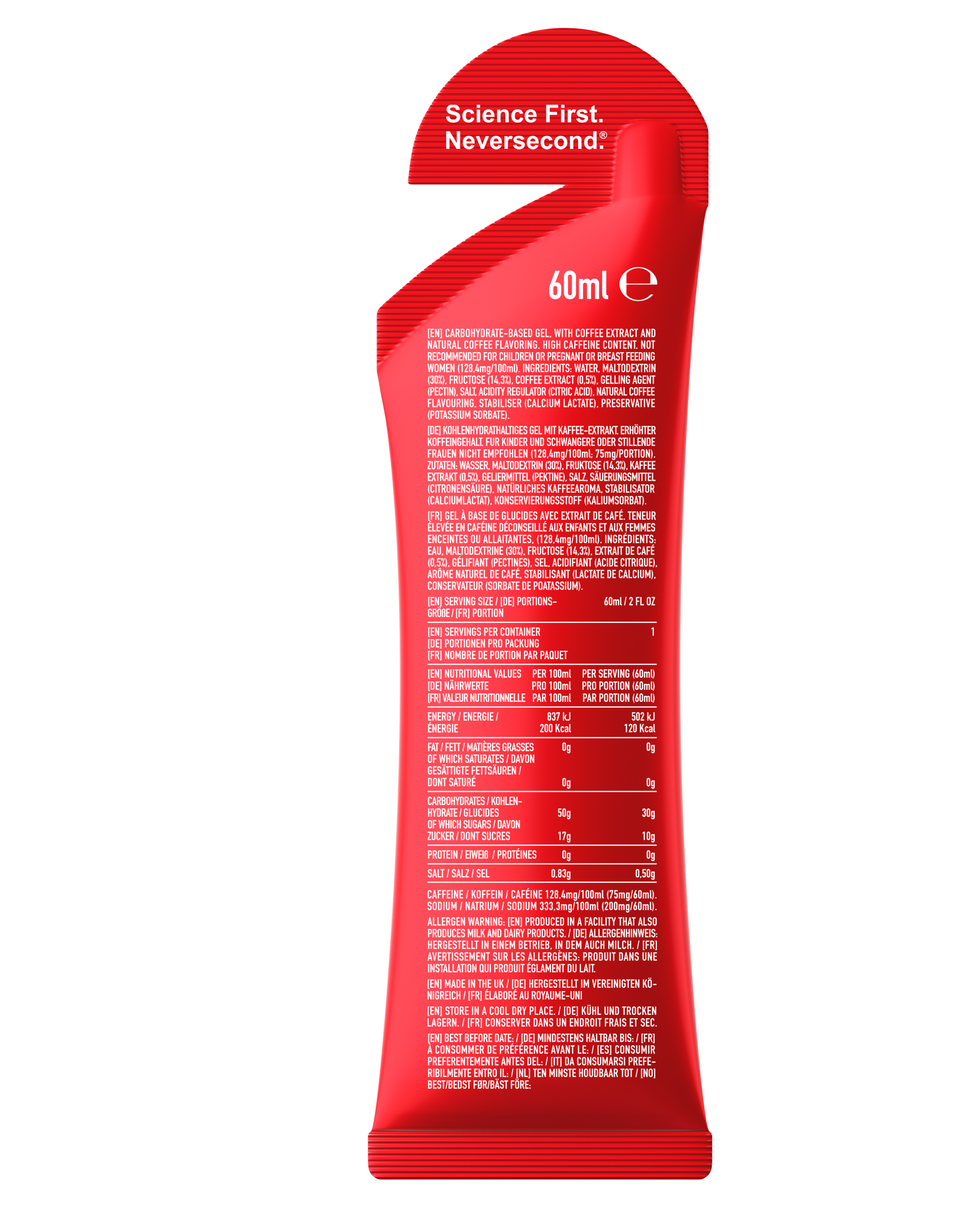 NEVERSECOND C30 Energy Gel with Caffeine Berry 60ml 2 NEVERSECOND C30 Energy Gel with Caffeine Berry 60ml - Image 2