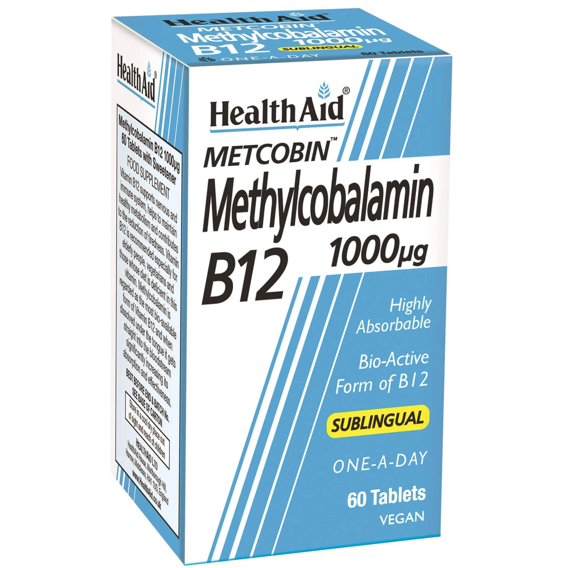 Health Aid Methylcobalamin B12 1000μg 60 Ταμπλέτες 1 Health Aid Methylcobalamin B12 1000μg 60 Ταμπλέτες