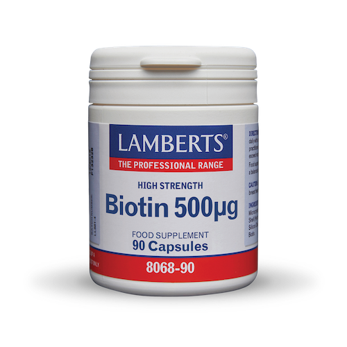 Lamberts Biotin 500μg 90 Κάψουλες 1 Lamberts Biotin 500μg 90 Κάψουλες