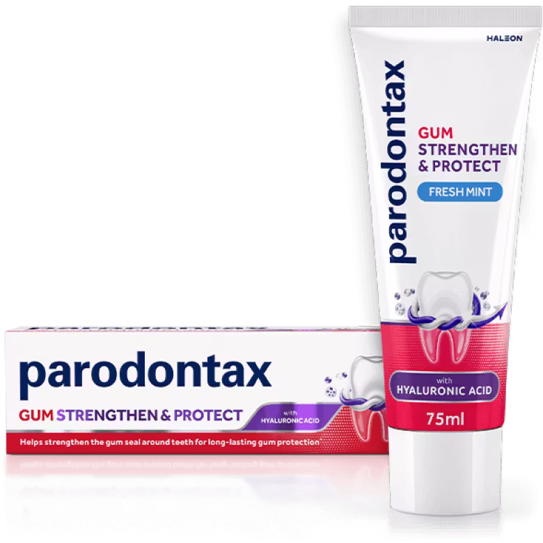 Parodontax Gum Strengthen & Protect με Υαλουρονικό Οξύ 75ml 1 Parodontax Gum Strengthen & Protect με Υαλουρονικό Οξύ 75ml