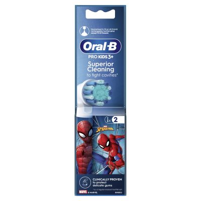 Oral-B Kids Spiderman Ανταλλακτικές Κεφαλές Παιδικής Ηλεκτρικής Οδοντόβουρτσας 2 Τεμάχια