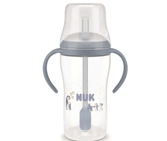 Nuk Perfect Match Εκπαιδευτικό Μπιμπερό με Καλαμάκι Σιλικόνης Penguin 8+ Μηνών 260ml 1 Nuk Perfect Match Εκπαιδευτικό Μπιμπερό με Καλαμάκι Σιλικόνης Penguin 8+ Μηνών 260ml