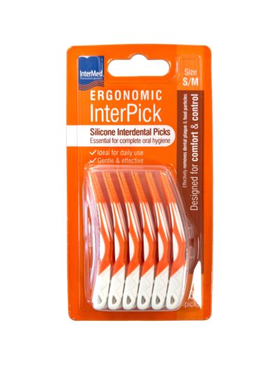 Intermed Ergonomic InterPick Πορτοκαλί S/M 36Τεμάχια
