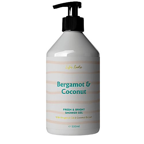 Life Roots Bergamot & Coconut Shower Gel 500ml 1 Life Roots Bergamot & Coconut Shower Gel 500ml