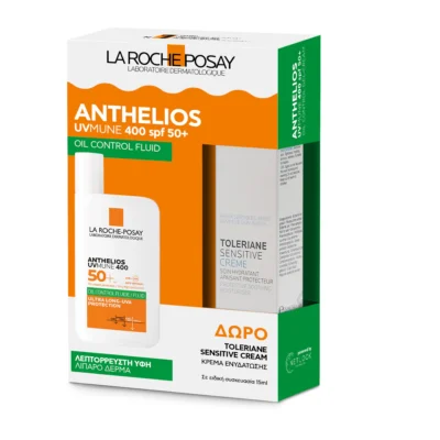 La Roche Posay Promo Anthelios UVMUNE 400 Oil Control Fluid με ΔΩΡΟ Toleriane Sensitive 15ml