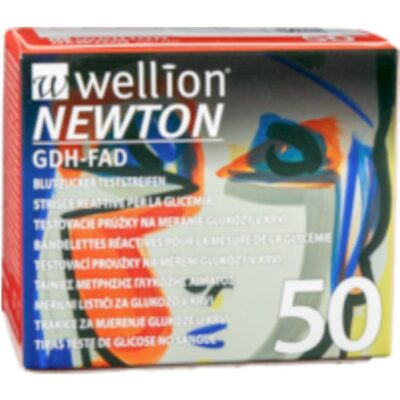 Wellion NEWTON GDH-FAD Ταινίες Μέτρησης Γλυκόζης Αίματος 50 Τεμάχια