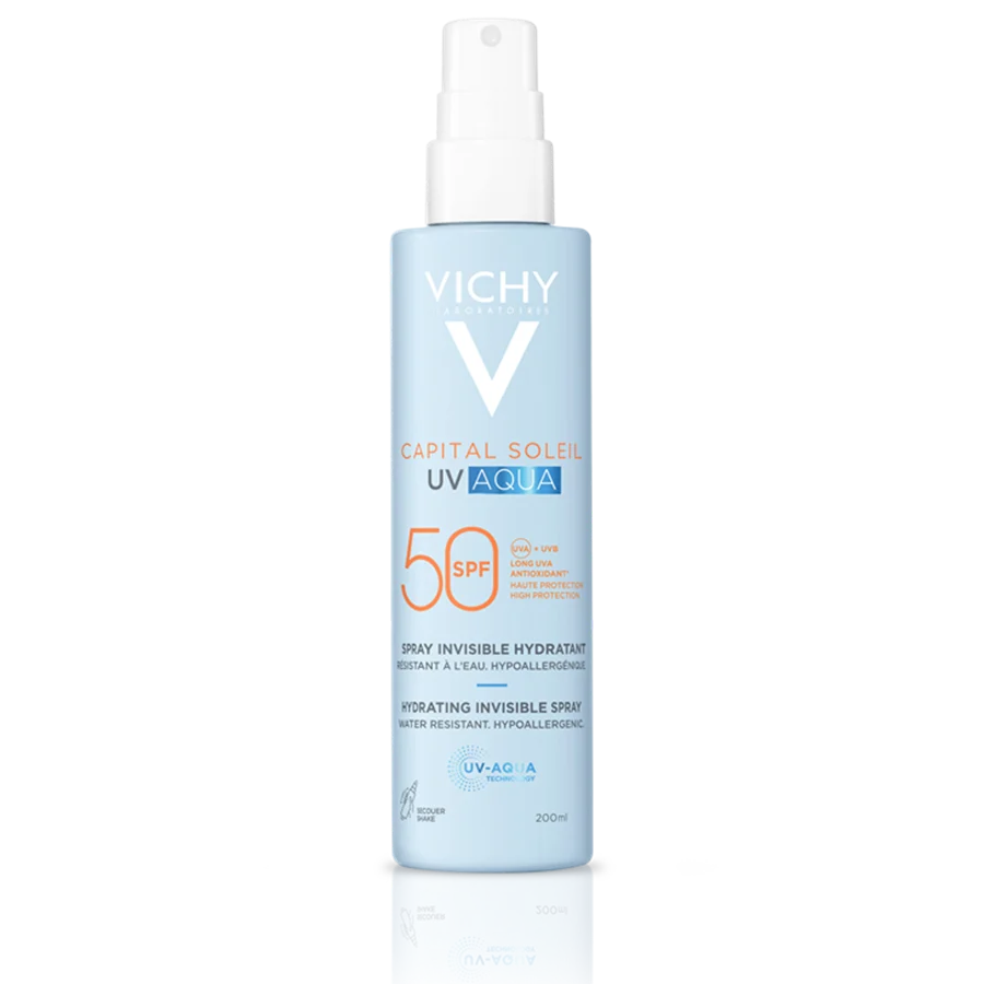 Vichy Capital Soleil UV-AQUA Αντηλιακό Spray Γαλάκτωμα Σώματος SPF50 200ml 1 Vichy Capital Soleil UV-AQUA Αντηλιακό Spray Γαλάκτωμα Σώματος SPF50 200ml