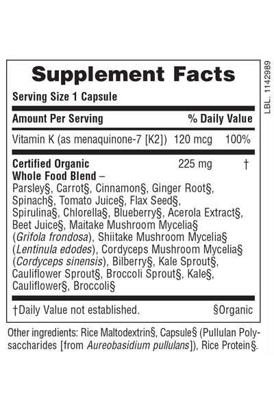 NaturesPlus Garden Vit K2 120mg 60 Φυτικές Κάψουλες 4 NaturesPlus Garden Vit K2 120mg 60 Φυτικές Κάψουλες - Image 4