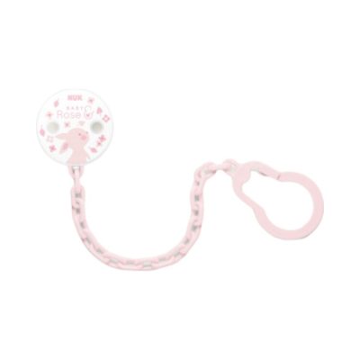 NUK Rose & Blue Αλυσίδα για Πιπίλες με Κρίκο Ροζ 1Τεμάχιο