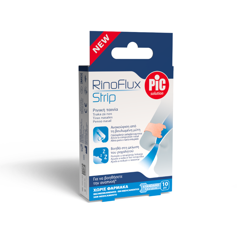 PiC Ρινικές Ταινίες Rinoflux Strip Standard 5.6x1.8cm 10 Τεμάχια 1 PiC Ρινικές Ταινίες Rinoflux Strip Standard 5.6x1.8cm 10 Τεμάχια