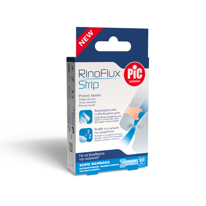 PiC Ρινικές Ταινίες Rinoflux Strip Standard 5.6x1.8cm 30 Τεμάχια 1 PiC Ρινικές Ταινίες Rinoflux Strip Standard 5.6x1.8cm 30 Τεμάχια