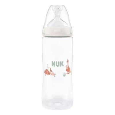 NUK First Choice Plus Μπιμπερό Θηλή Σιλικόνης XLarge 6+ Μηνών Με Δείκτη Ελέγχου Θερμοκρασίας Καγκουρό 360ml