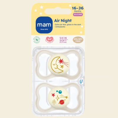 MAM Air Night Πιπίλα Σιλικόνης 6-16Μηνών Unisex 2Τεμάχια