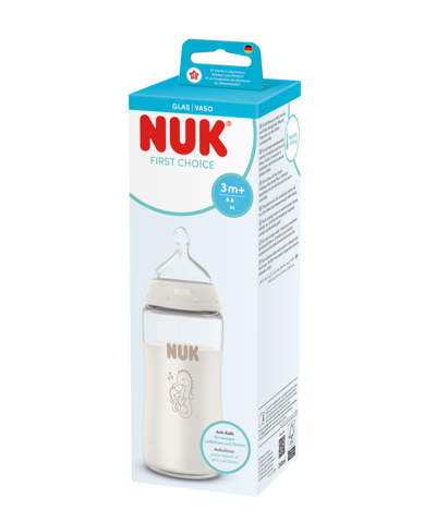 Nuk First Choice Plus Γυάλινο Μπιμπερό Θηλή Σιλικόνης Medium 3+ Μηνών Με Δείκτη Ελέγχου Θερμοκρασίας Ιππόκαμπος 240ml 2 Nuk First Choice Plus Γυάλινο Μπιμπερό Θηλή Σιλικόνης Medium 3+ Μηνών Με Δείκτη Ελέγχου Θερμοκρασίας Ιππόκαμπος 240ml - Image 2