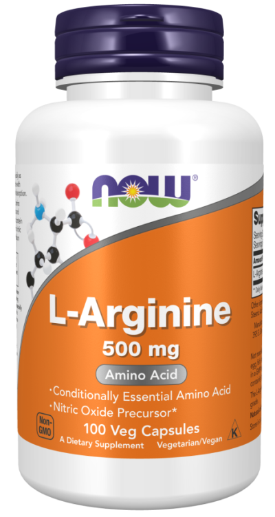 NOW Foods L-Arginine 500mg 100 Φυτικές Κάψουλες