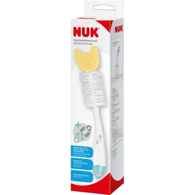 NUK Βούρτσα Μπιμπερό 2 σε 1 με Σφουγγαράκι