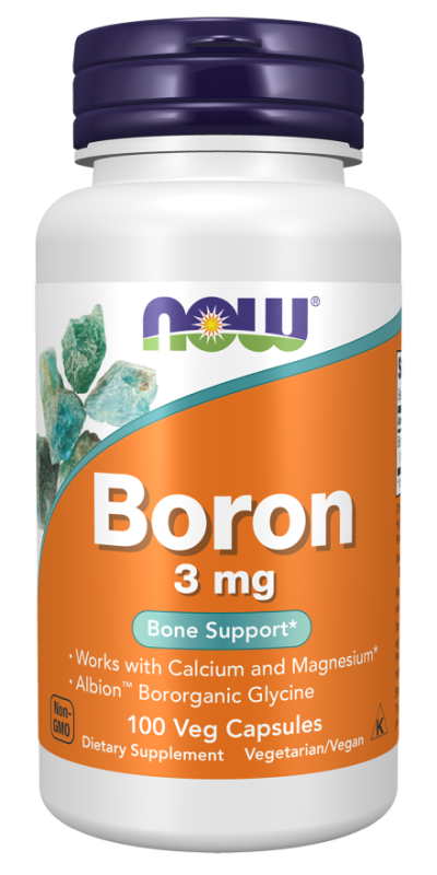 NOW Foods Boron 3mg 100 Φυτικές Κάψουλες