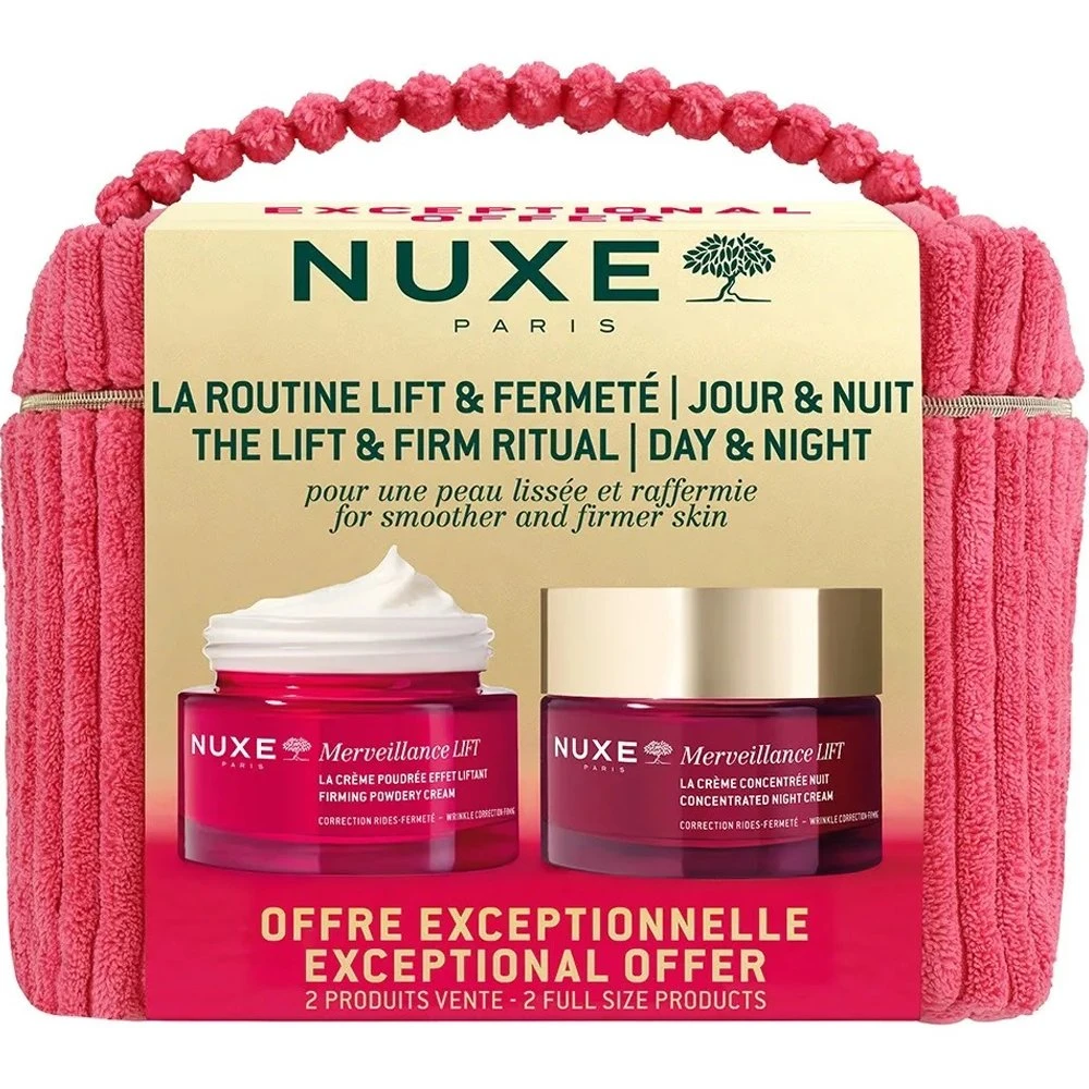 NUXE Promo Merveillance Lift Smoothing Powdery Cream 50ml,Night Cream 50ml με Δώρο Νεσεσέρ