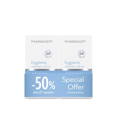 Pharmasept HYGIENIC Mild Deo Roll-On 50ml 2 Τεμάχια με Έκπτωση 50% στο 2ο Προϊόν