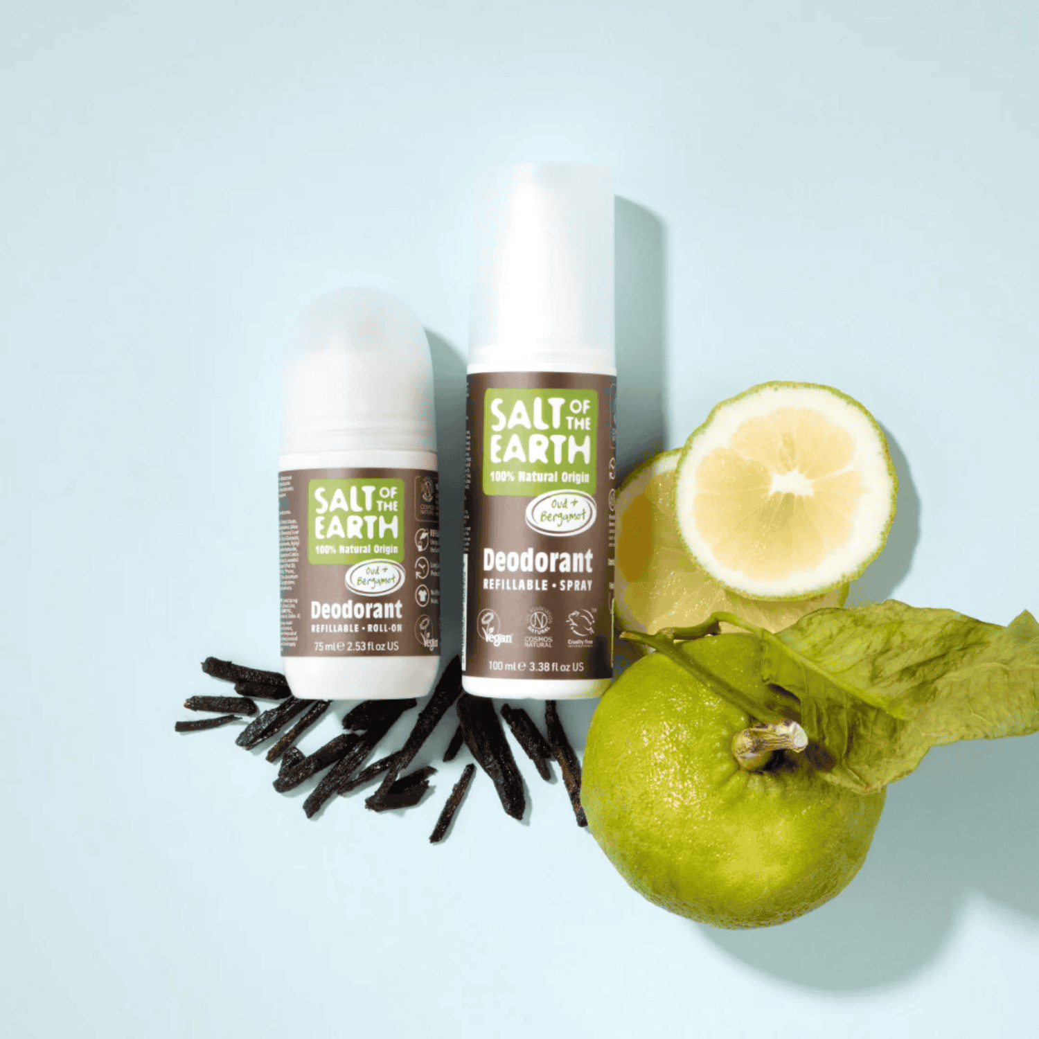 SaltoftheEarth Vegan Αποσμητικό Επαναγεμιζόμενο Roll-On 75ml Oud & Bergamot 2 SaltoftheEarth Vegan Αποσμητικό Επαναγεμιζόμενο Roll-On 75ml Oud & Bergamot - Image 2