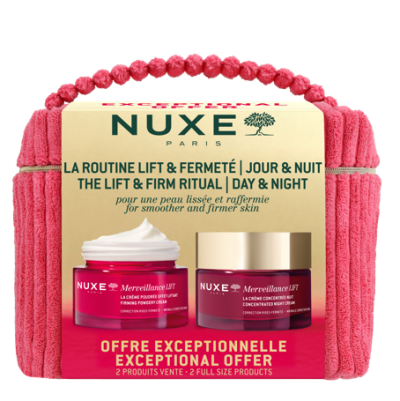 NUXE Promo Merveillance Lift Smoothing Powdery Cream 50ml & Night Cream 50ml με ΔΩΡΟ Νεσεσέρ