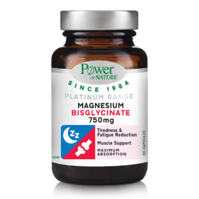 Power of Nature Platinum Range Magnesium Bisglycinate 750mg 60 Κάψουλες