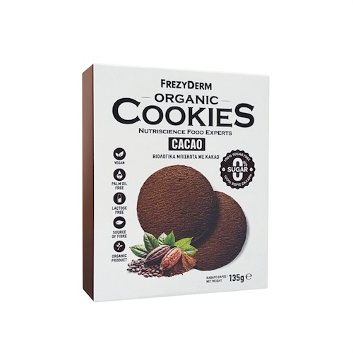Frezyderm Organic Cookies Cacao 135g 1 Frezyderm Organic Cookies Cacao 135g