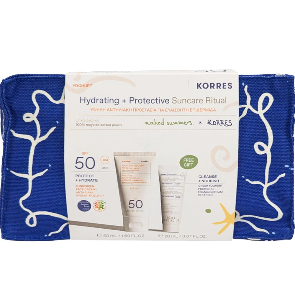 Korres Promo Γιαούρτι Αντηλιακή Κρέμα Προσώπου SPF50 50ml με ΔΩΡΟ Αφρώδης Κρέμα Καθαρισμού με Προβιοτικά 20ml
