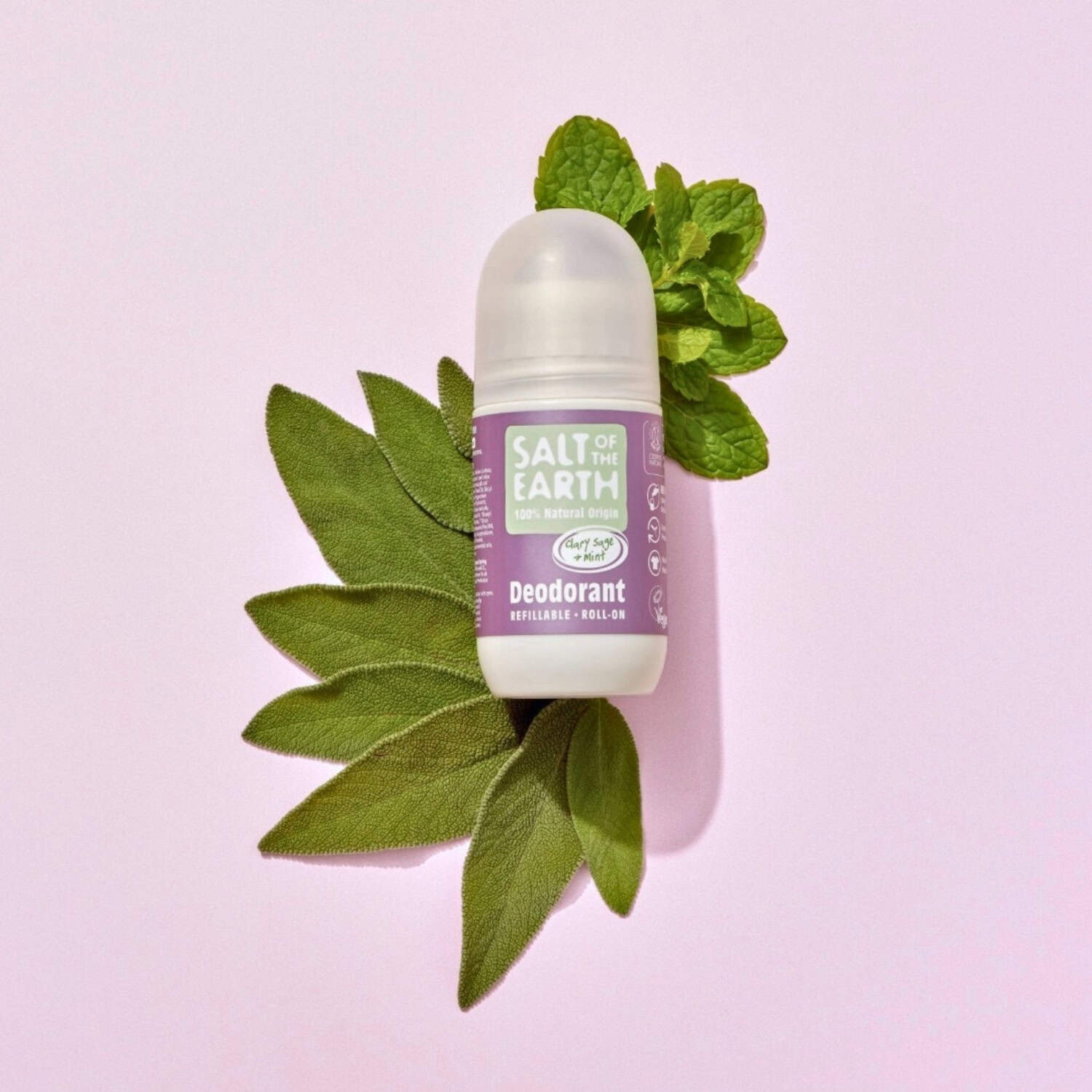 Salt of the Earth Vegan Αποσμητικό Επαναγεμιζόμενο Roll-On 75ml Clary Sage & Mint 4 Salt of the Earth Vegan Αποσμητικό Επαναγεμιζόμενο Roll-On 75ml Clary Sage & Mint - Image 4