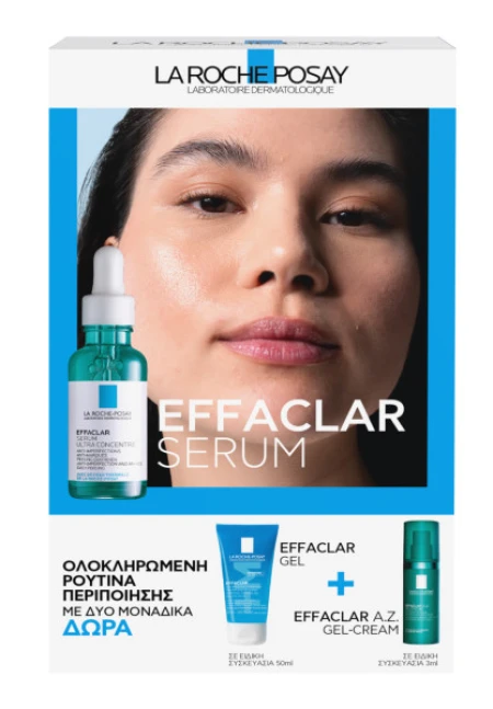 La Roche Posay Effaclar Serum με ΔΩΡΟ Effaclar Gel 50ml & Effaclar A.Z 3ml 1 La Roche Posay Effaclar Serum με ΔΩΡΟ Effaclar Gel 50ml & Effaclar A.Z 3ml