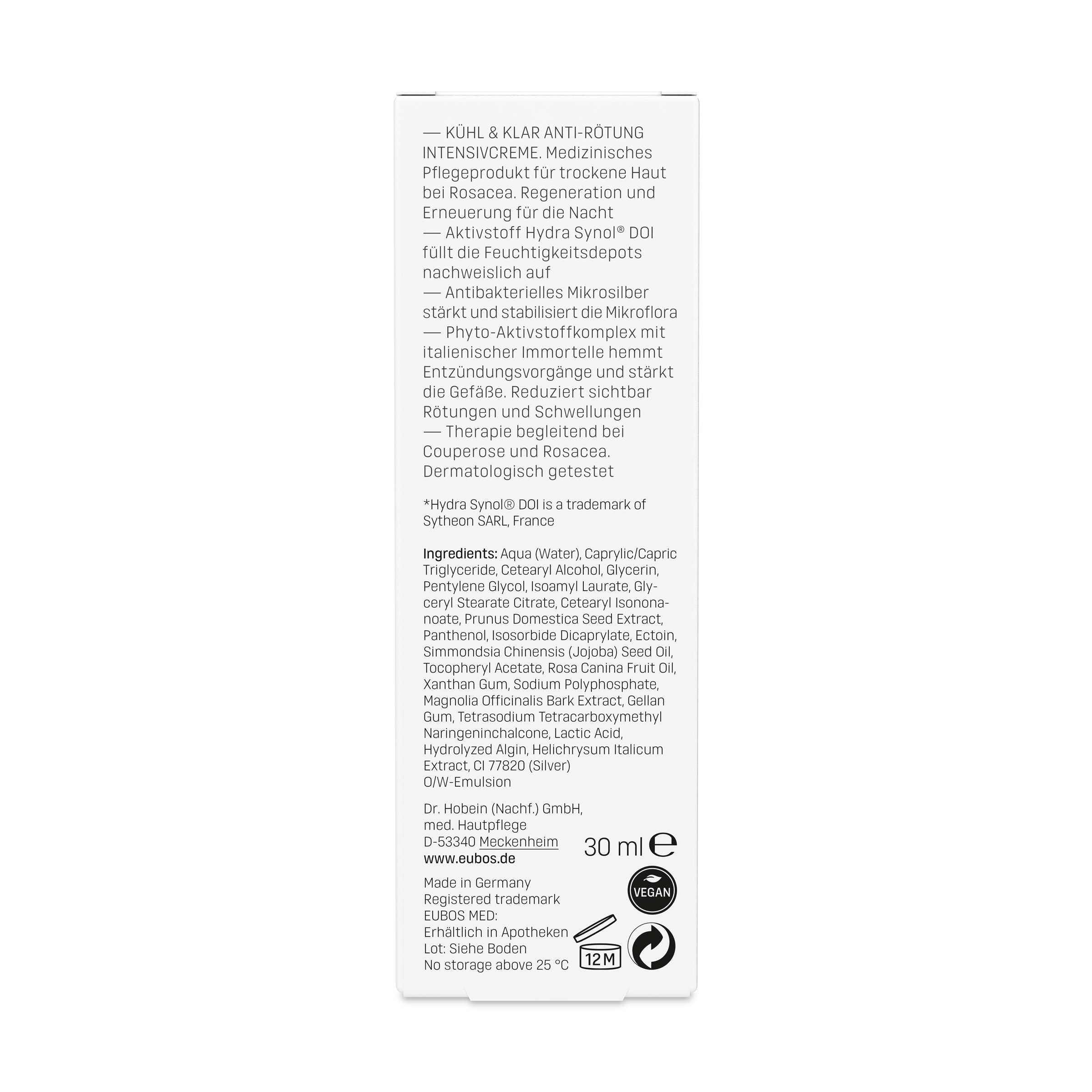 Eubos Cool & Calm Redness Intensive Cream 30ml 2 Eubos Cool & Calm Redness Intensive Cream 30ml - Image 2