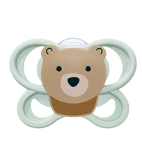 Αρχική 12 NUK Perfect Match Air Πιπίλα Σιλικόνης με Θήκη 0-6 Μηνών Bear 1 Τεμάχιο