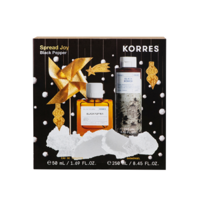 Korres Black Pepper Σετ Eau De Toilette 50ml & Αφρόλουτρο 250ml