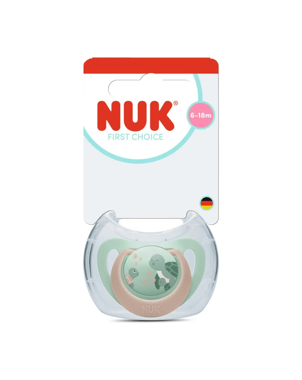 NUK First Choice Πιπίλα Σιλικόνης με Θήκη 6-18 Μηνών Turtle 1 Τεμάχιο 1 NUK First Choice Πιπίλα Σιλικόνης με Θήκη 6-18 Μηνών Turtle 1 Τεμάχιο