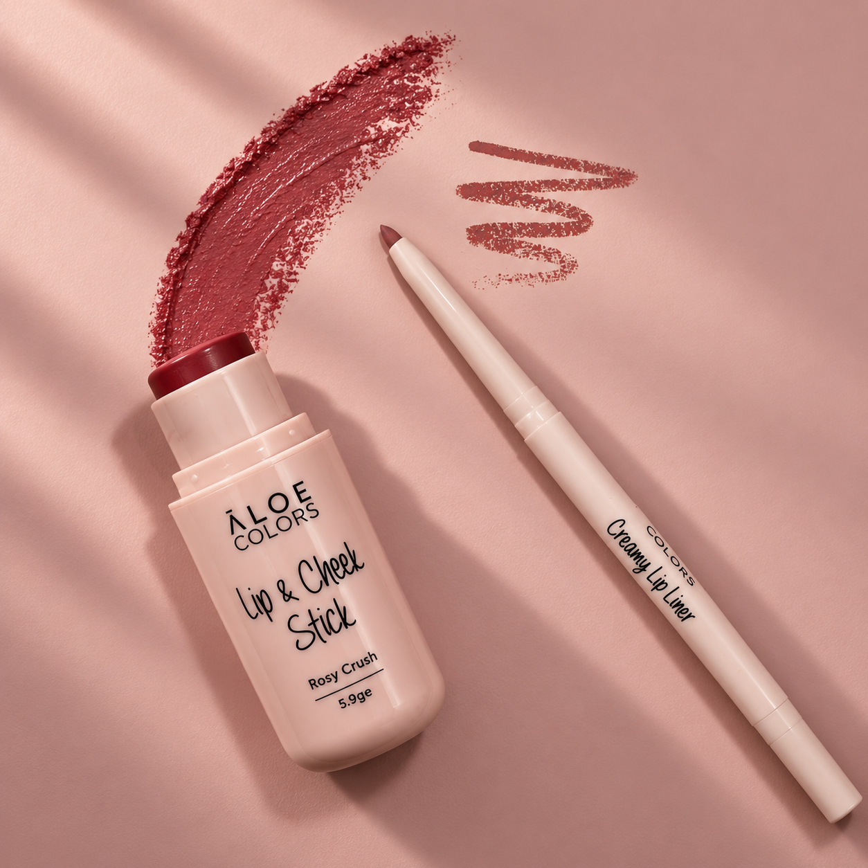 Aloe Colors Lip & Cheek Combo Blush Me Lip & Cheek Stick Ρουζ 5g & Creamy Lip Liner 0.5g 2 Aloe Colors Lip & Cheek Combo Blush Me Lip & Cheek Stick Ρουζ 5g & Creamy Lip Liner 0.5g - Image 2