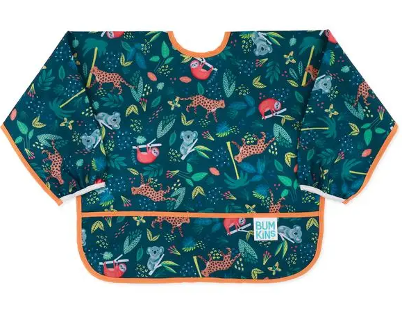 Bumkins Sleeved Bib Σαλιάρα με Μανίκια Jungle 6-24 Μηνών 1 Τεμάχιο 1 Bumkins Sleeved Bib Σαλιάρα με Μανίκια 6-24 Μηνών Jungle 1 Τεμάχιο