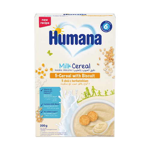 Humana Κρέμα 5 Δημητριακά και Μπισκότο 200g 1 Humana Κρέμα 5 Δημητριακά και Μπισκότο 200g
